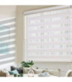 Beige Roller Shades Zebra Blinds for Windows Cordless Day and Night Light Filtering Blinds Dual Layer Roller Blinds