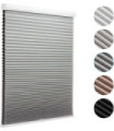 Grey Cordless Cellular Windows Shades Blackout Blinds for Windows