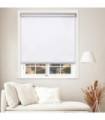 White Blackout Roller Shades for Windows, Cordless Roller Window Shades, Roll Up Window Blinds with Thermal Insulated