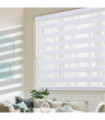 White Roller Shades Zebra Blinds for Windows Cordless Day and Night Light Filtering Blinds Dual Layer Roller Blinds